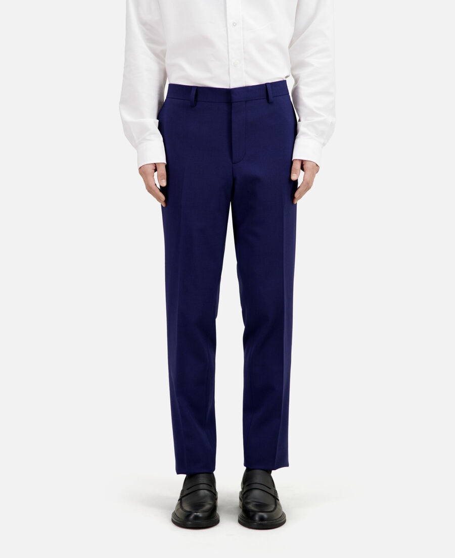 The Kooples H DARK BLUE bright blue wool suit trousers