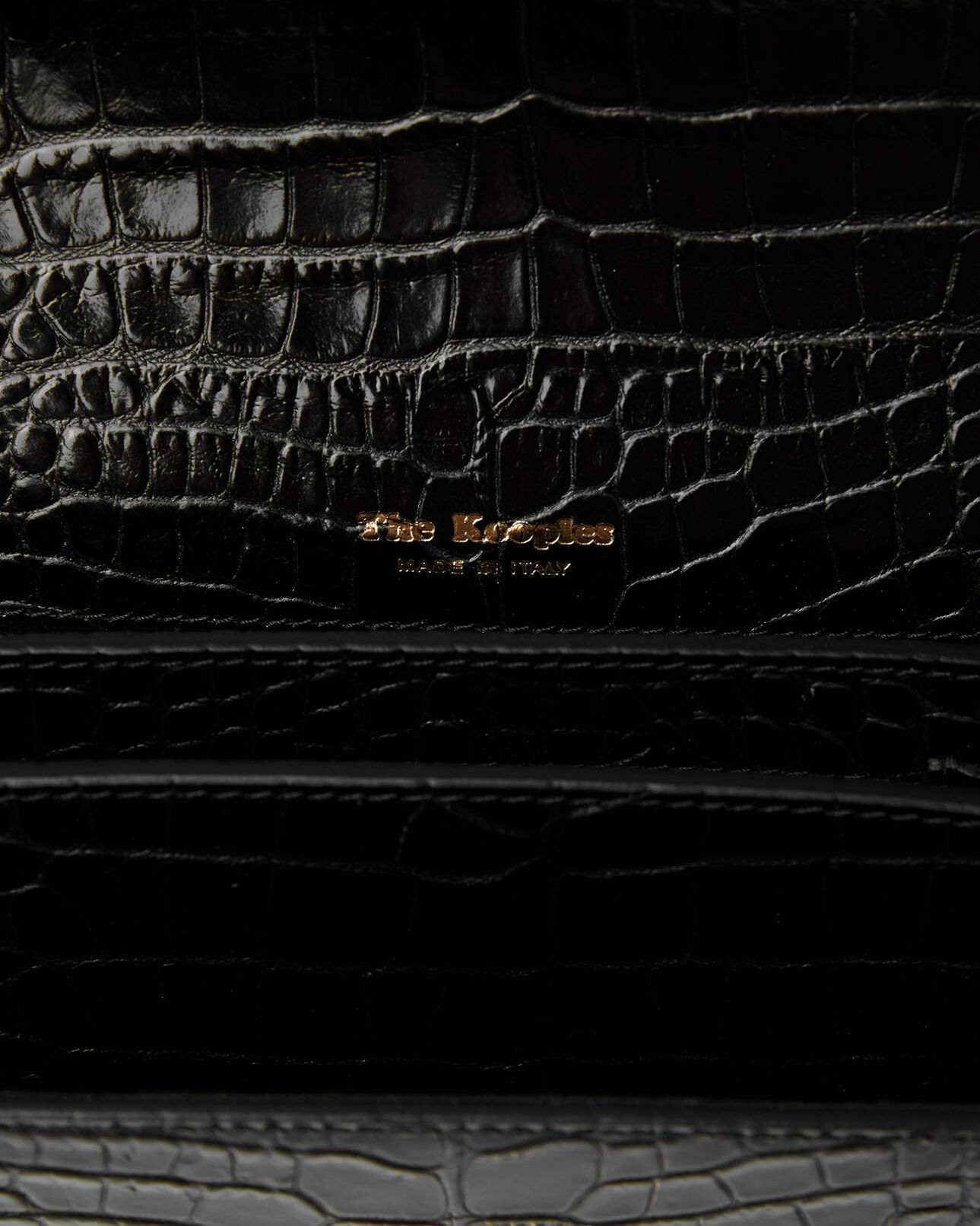 The Kooples WOMEN BLACK medium emily bag in black mock croc