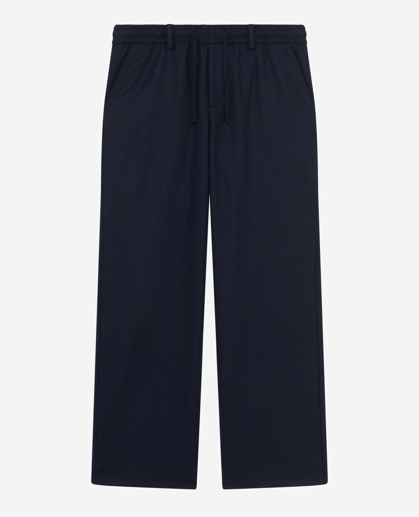 The Kooples MEN NAVY wide-leg trousers in navy wool