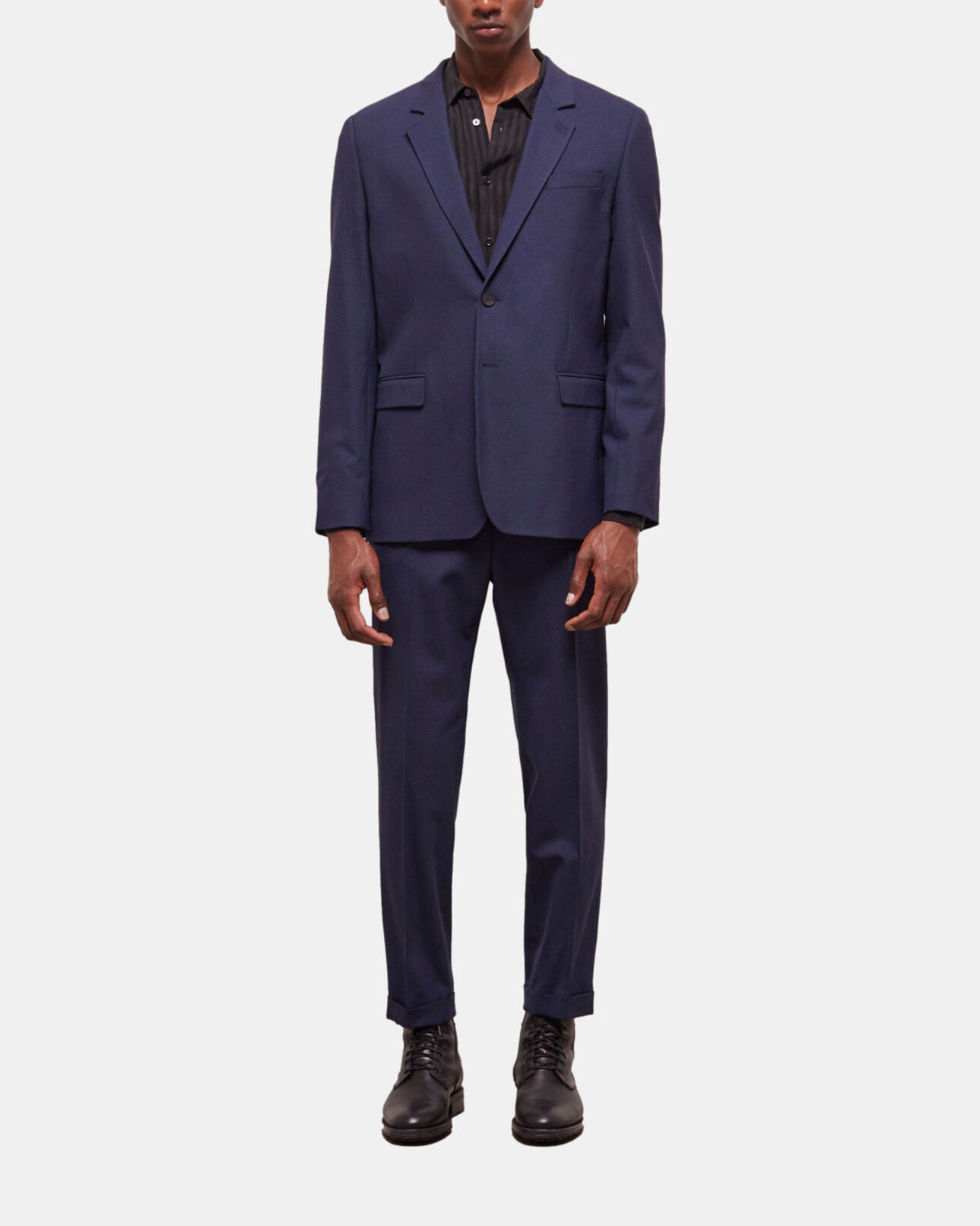 The Kooples HERREN BLACK / NAVY wollsakko mit hahnentritt-motiv
