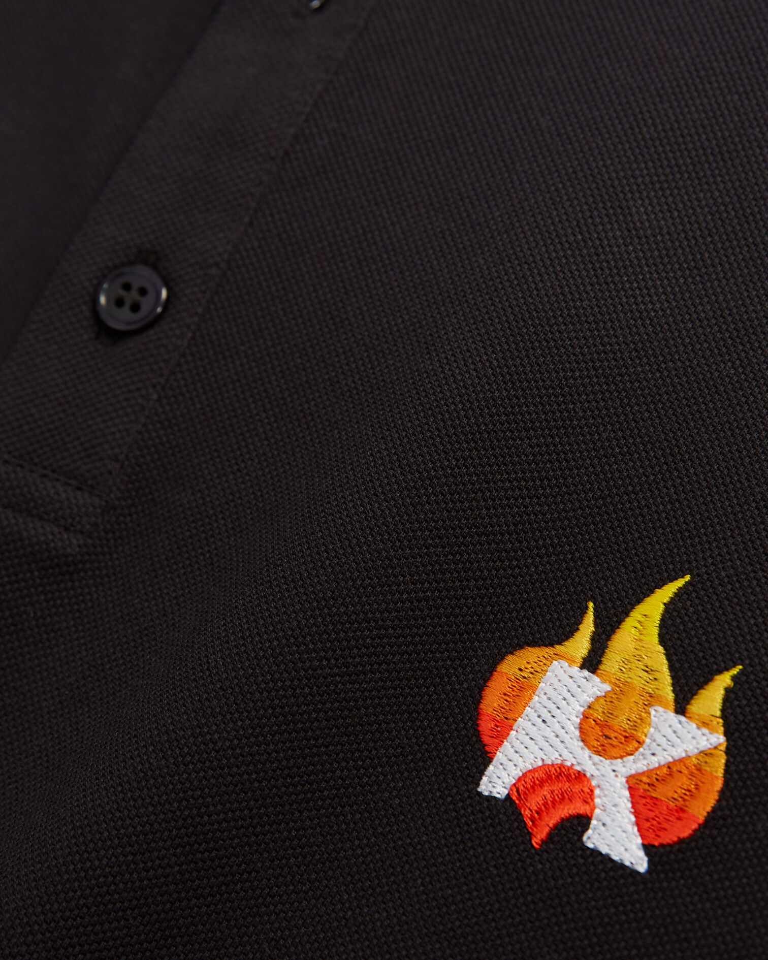 Camisa polo algodón azul llama bordada, DARK NAVY, hi-res image number null