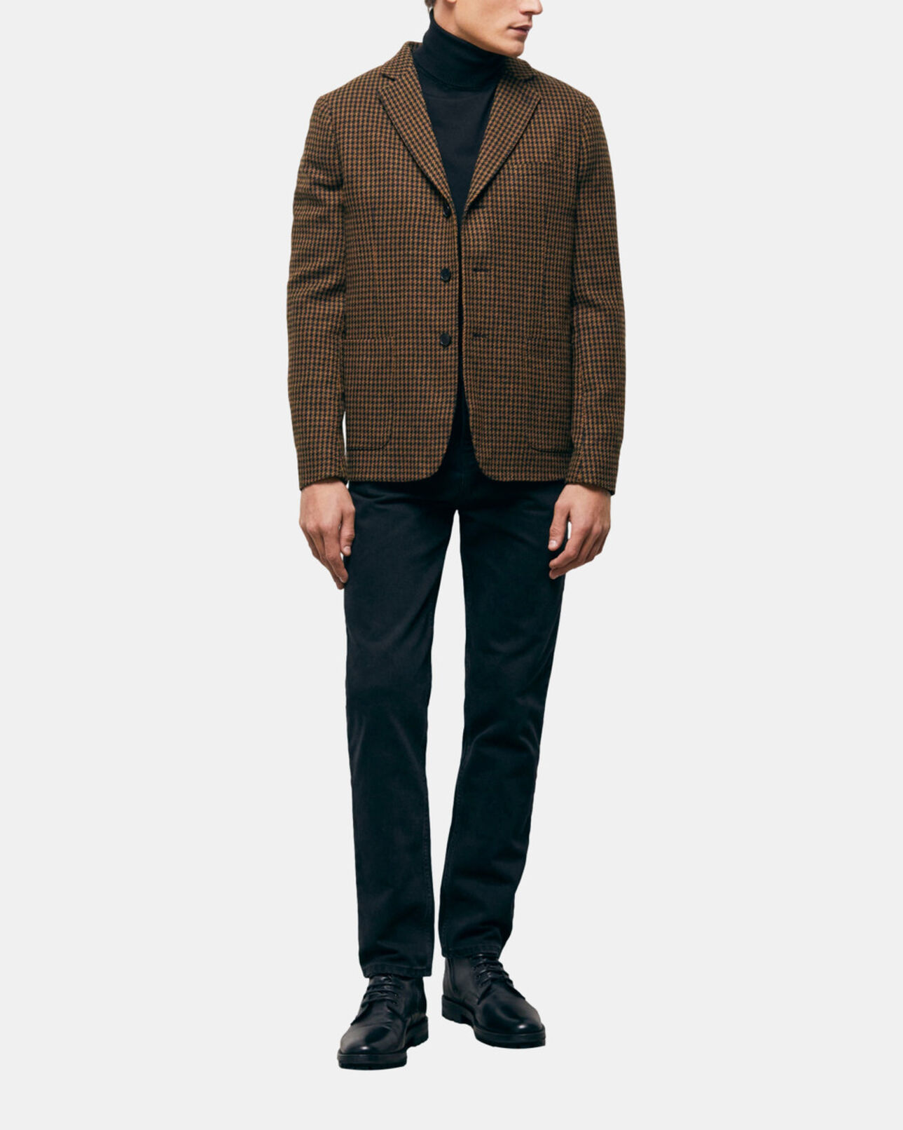 The Kooples HOMME BLACK BROWN veste à motifs