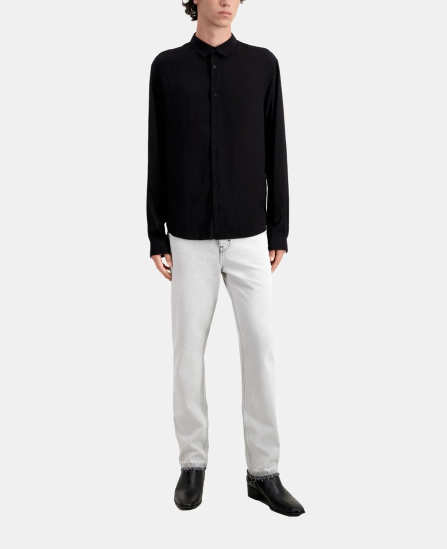 The Kooples MEN BLACK black shirt  with classic collar