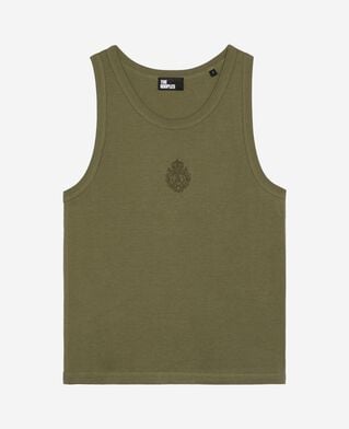 The Kooples F KAKI tank top with khaki crest