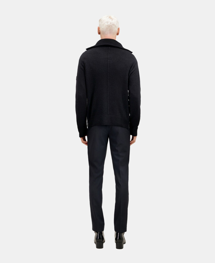 The Kooples HOMME BLACK pull en laine mélangée avec zip noir