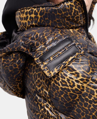 The Kooples FEMME LEOPARD doudoune oversize léopard bretelles logo