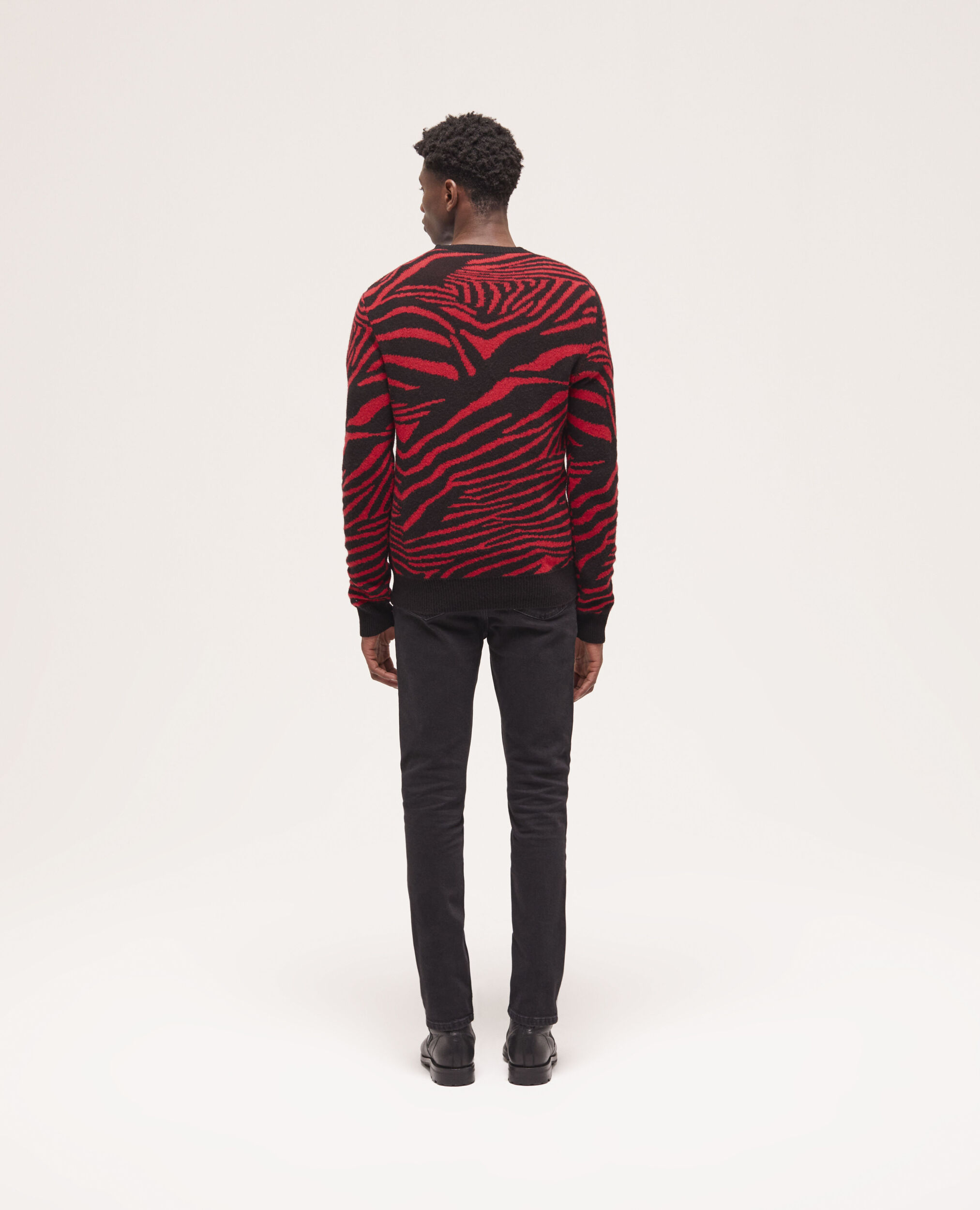 Jersey lana estampado rojo, BLACK - RED, hi-res image number null