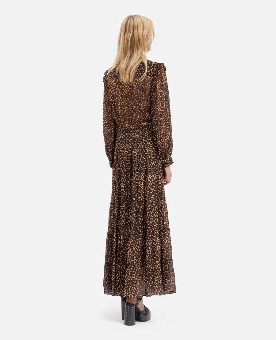 The Kooples WOMEN LEOPARD leopard print long dress