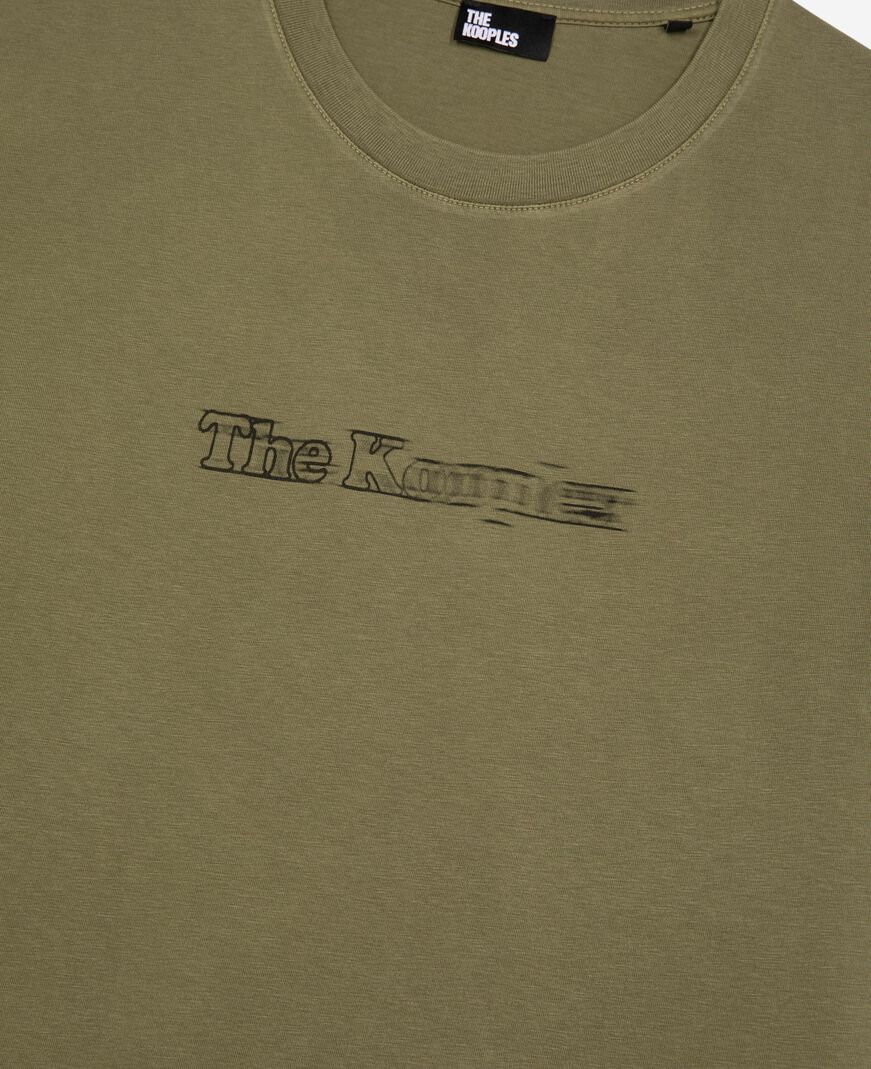 The Kooples HOMME KAKI t-shirt avec logo effet vintage kaki