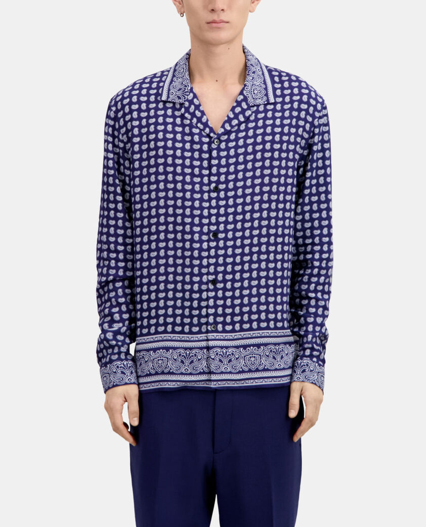 The Kooples HERREN BLUE bedrucktes hemd