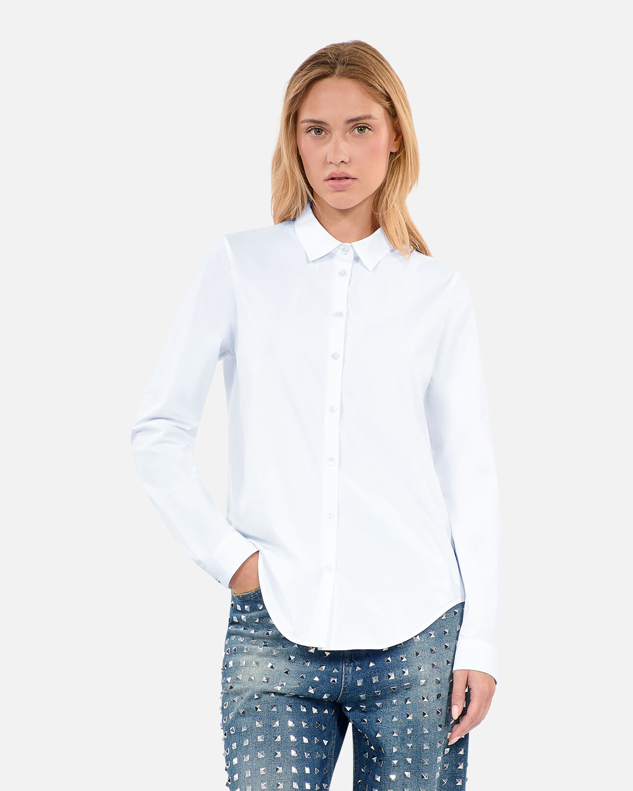 The Kooples F WHITE white poplin shirt