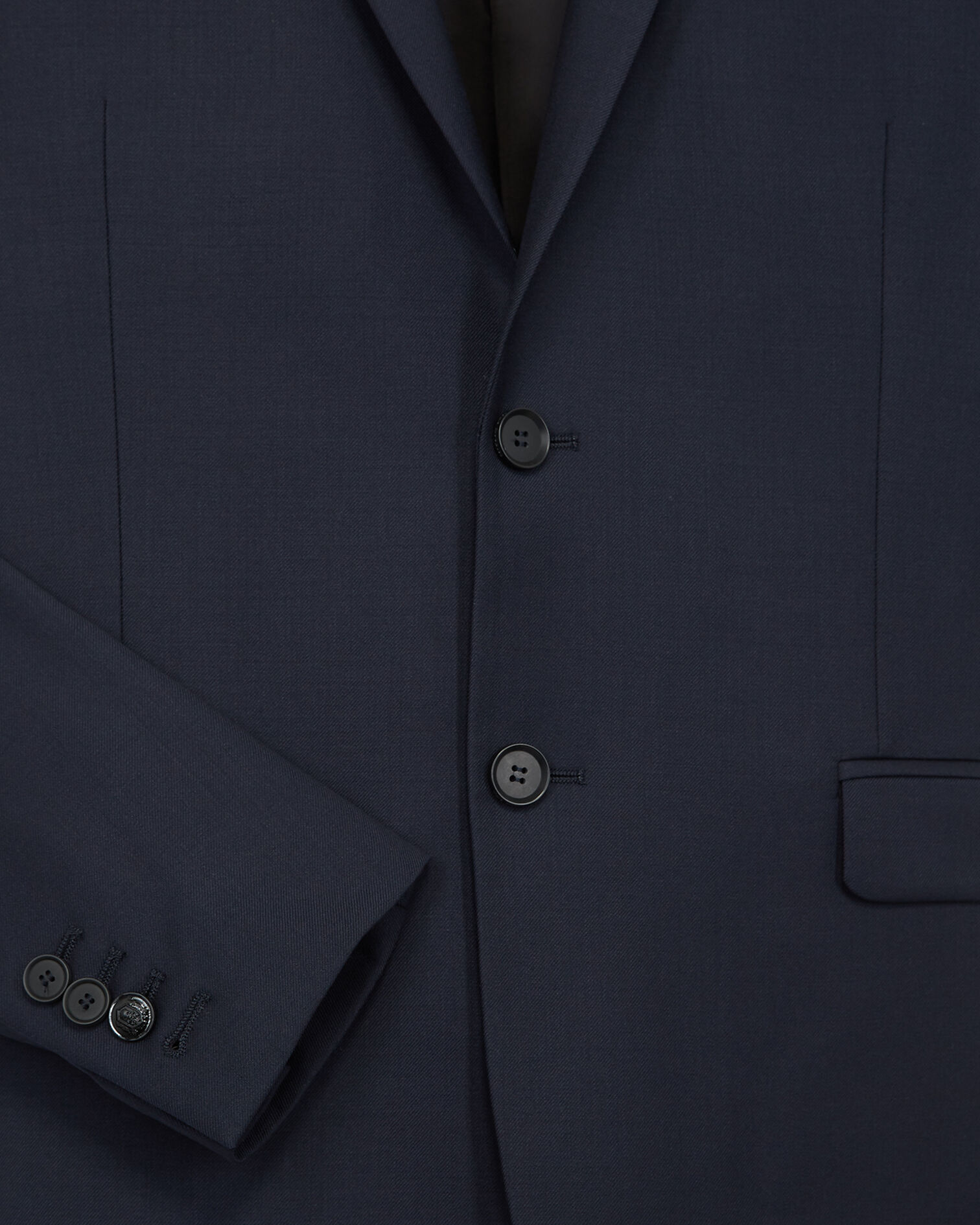 Veste de costume en laine bleu marine coupe ajustée, DARK NAVY, hi-res image number null