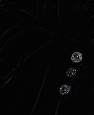 The Kooples WOMEN BLACK short black velvet dress