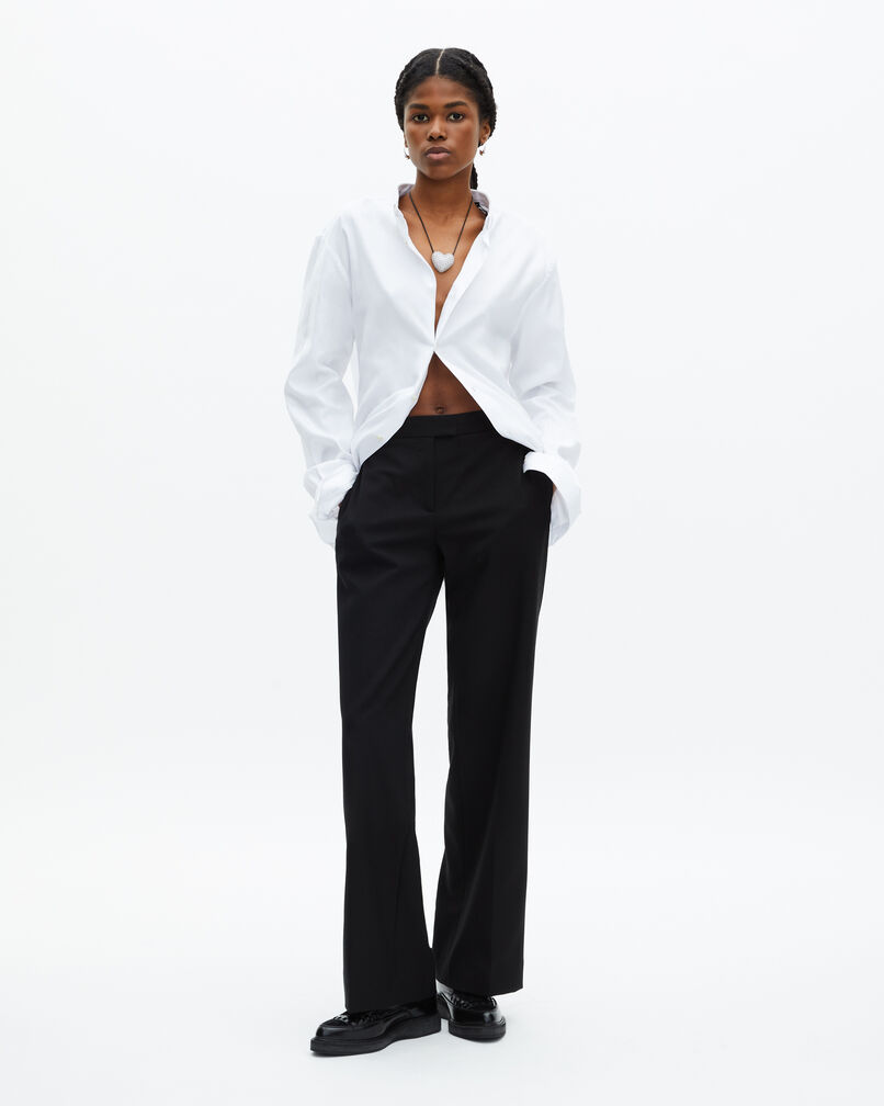 The Kooples FEMME BLACK pantalon de smoking large noir