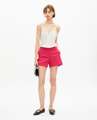 The Kooples FEMME PINK short tailleur rose en cr&ecirc;pe