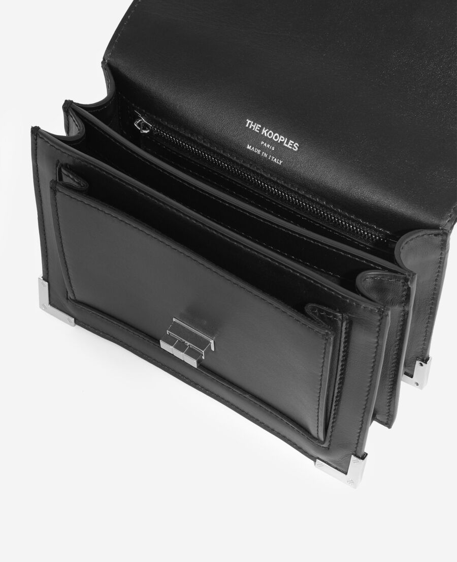 sac emily small en cuir noir