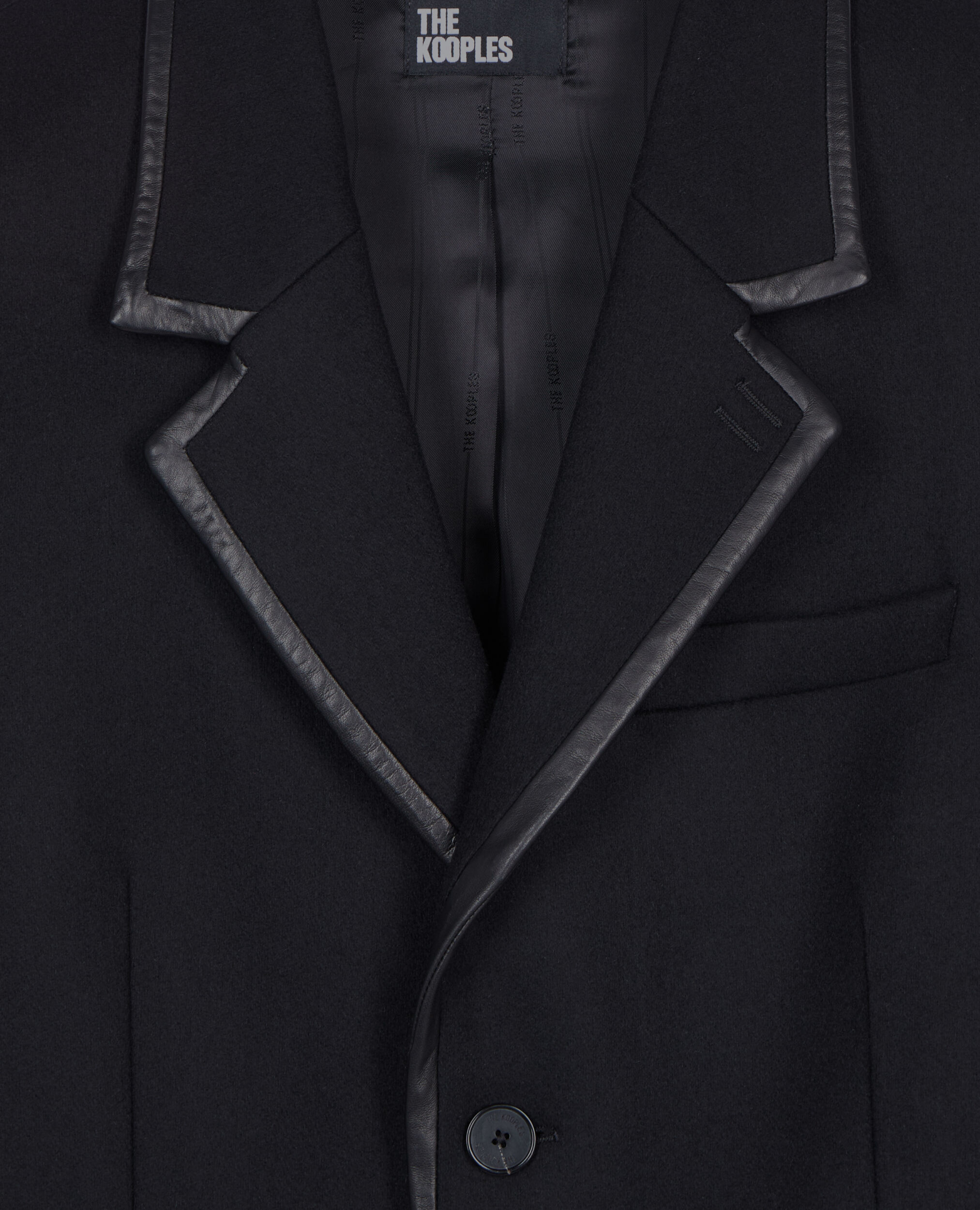 Manteau long en laine mélangée noire, BLACK, hi-res image number null