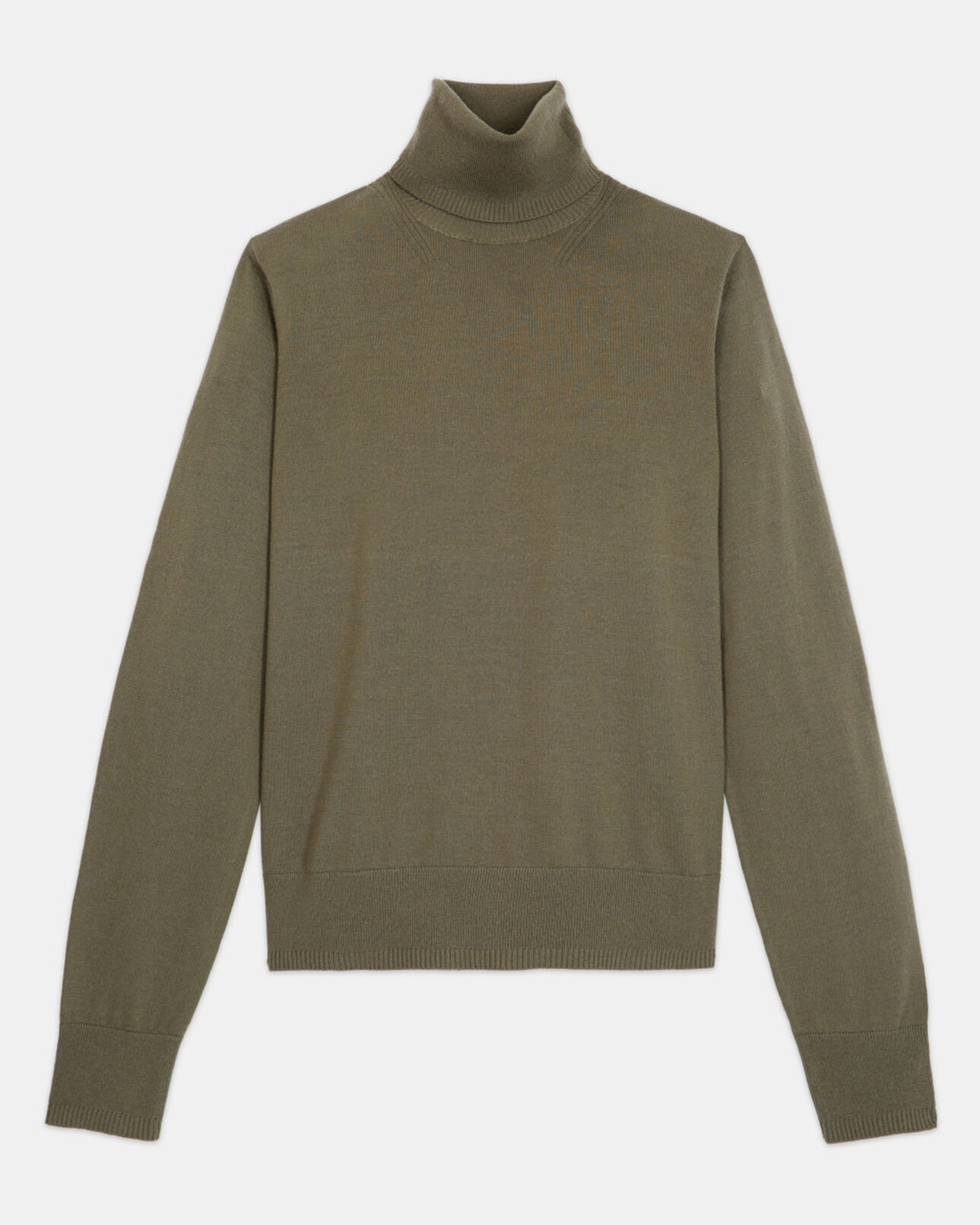 The Kooples FEMME ALGUE pull en mérinos kaki