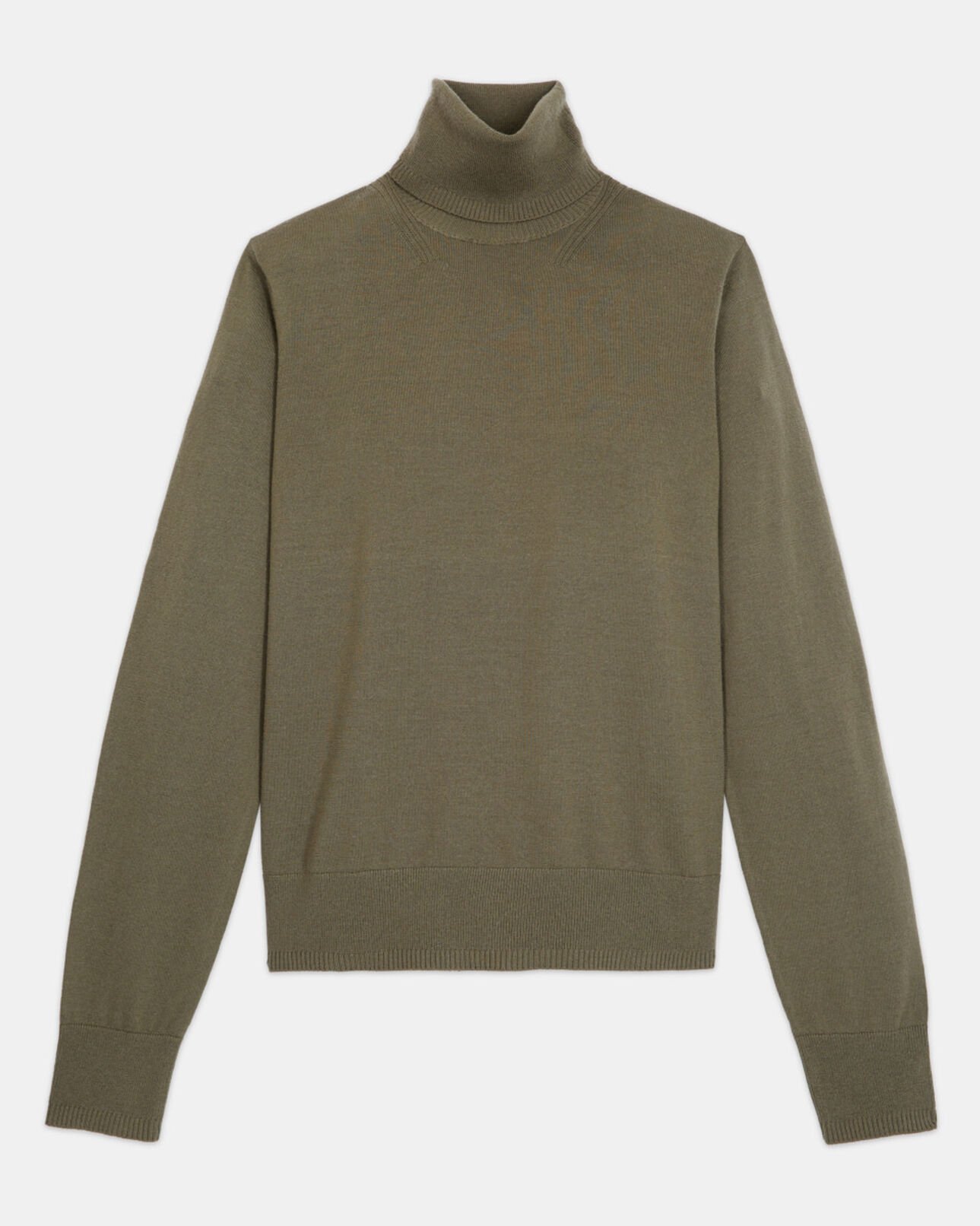 The Kooples FEMME ALGUE pull en mérinos kaki