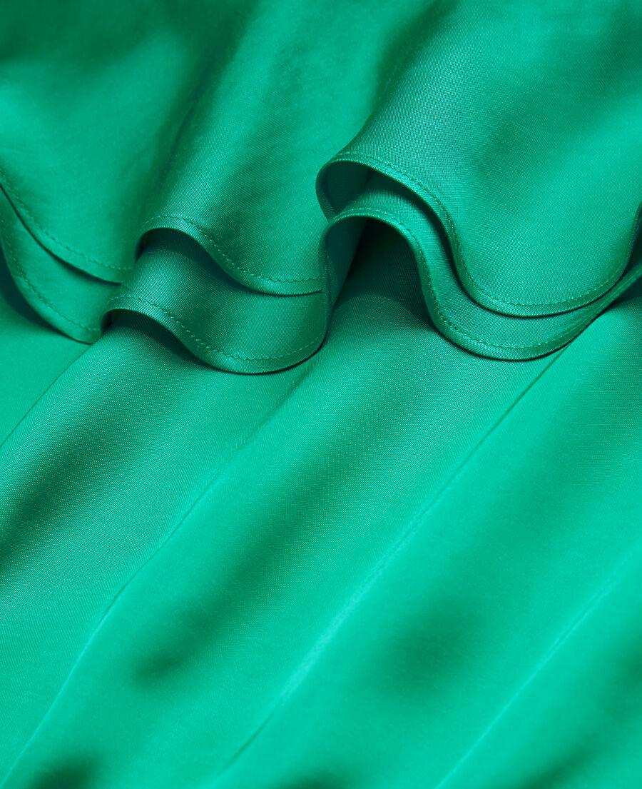 short asymmetric green dress