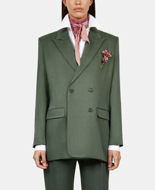 The Kooples F WOOD KAKI green suit jacket