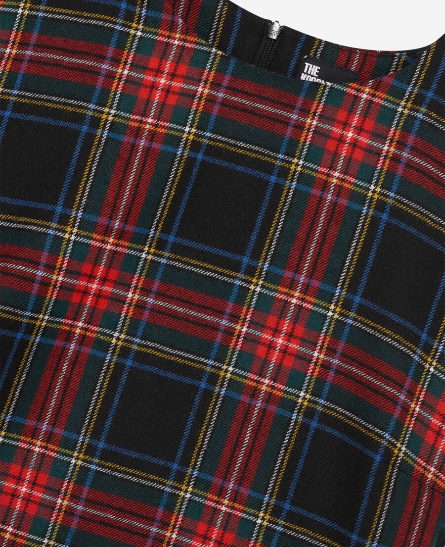 The Kooples FEMME ROUGE NOIR top en tartan rouge et noir