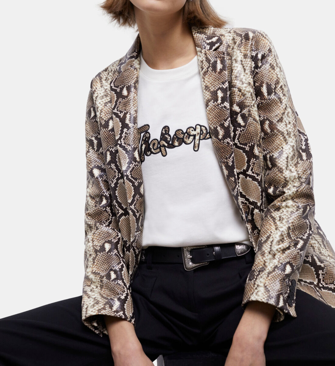 Snake print jacket women's sales