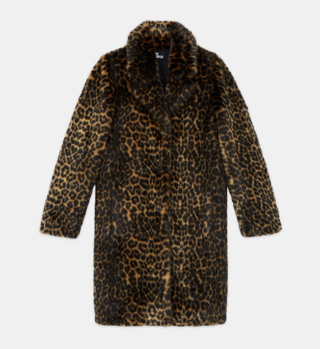 Furry leopard clearance print coat