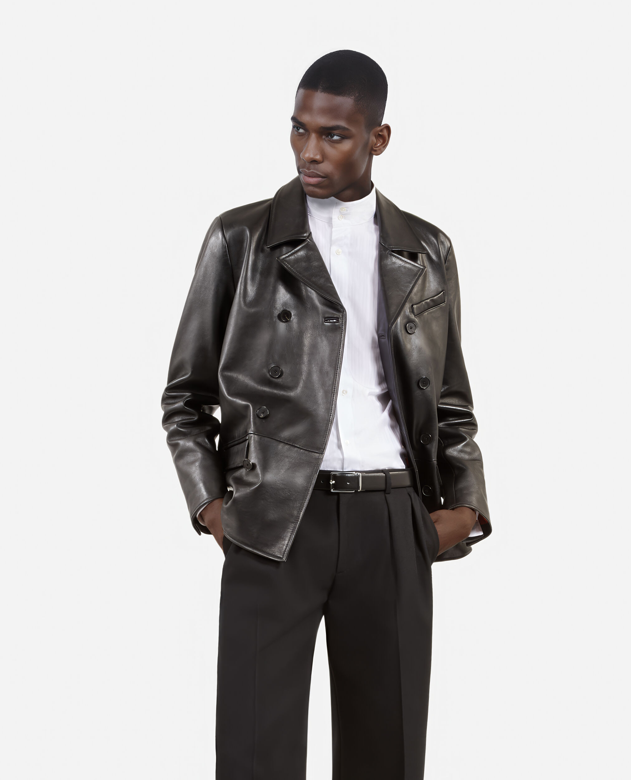 Chaqueta piel negra, BLACK, hi-res image number null