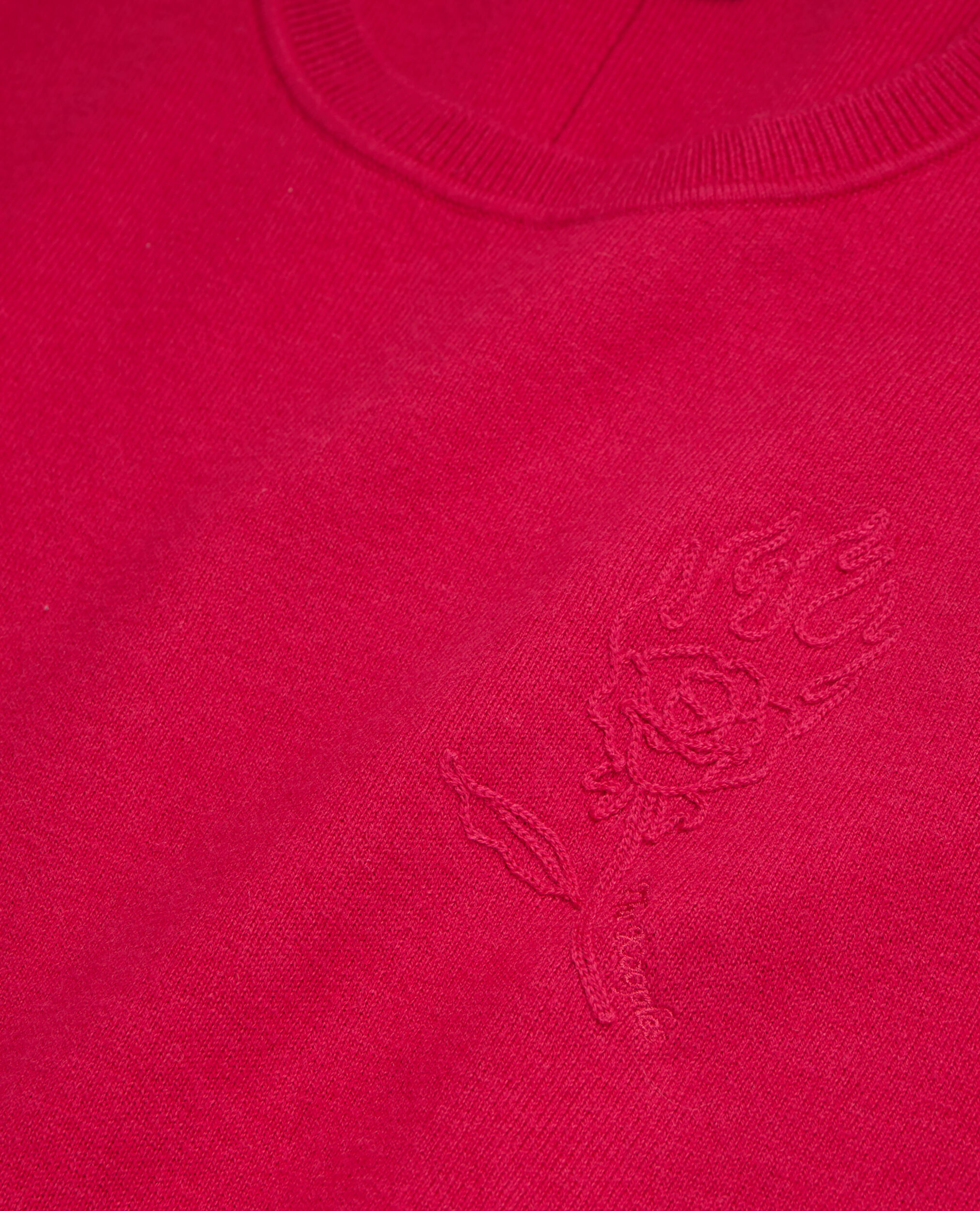 Jersey rojo mezcla lana bordado, CHERRY, hi-res image number null