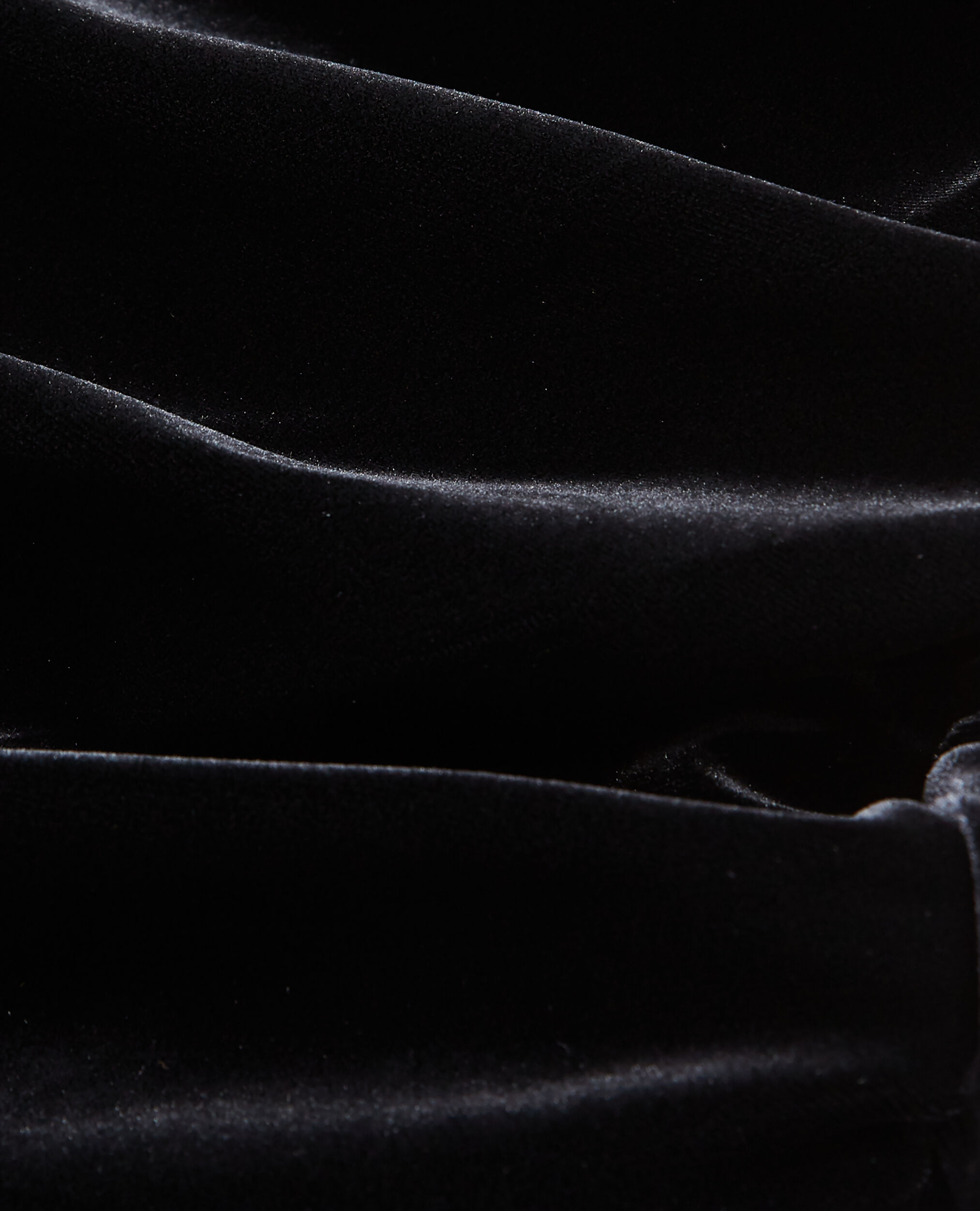 Jupe courte en velours noire, BLACK, hi-res image number null