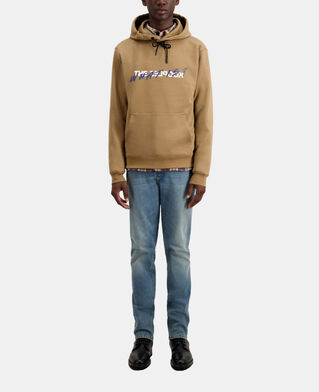 The Kooples HOMME BROWN-BEIGE sweatshirt à capuche what is camel