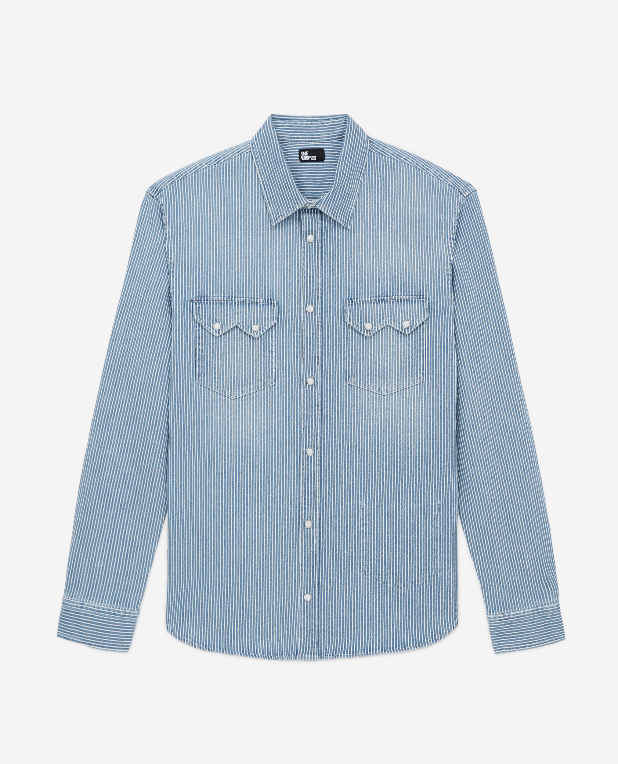 Camisa rayas, BLUE DENIM, hi-res image number null
