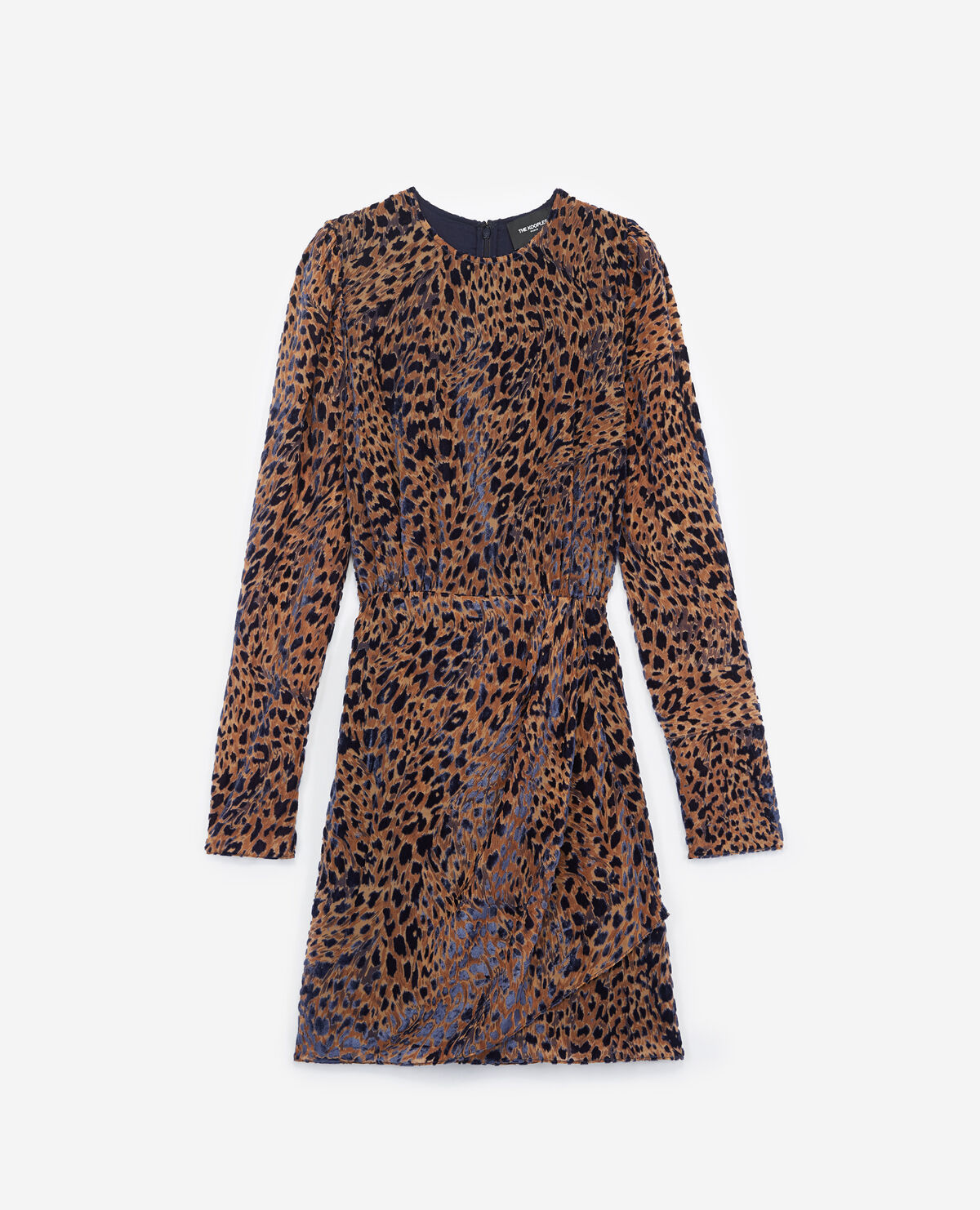 Short velvet rock n roll printed dress