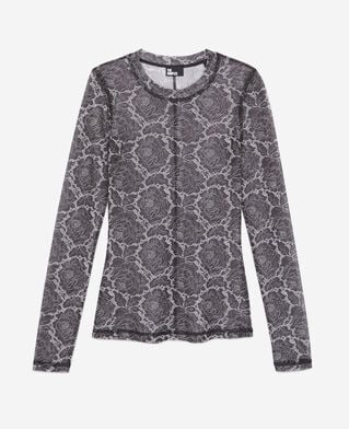 The Kooples FEMME BLACK top imprimé