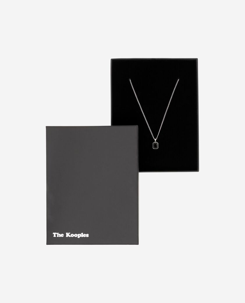 The Kooples HOMME SILVER collier avec pendentif argenté