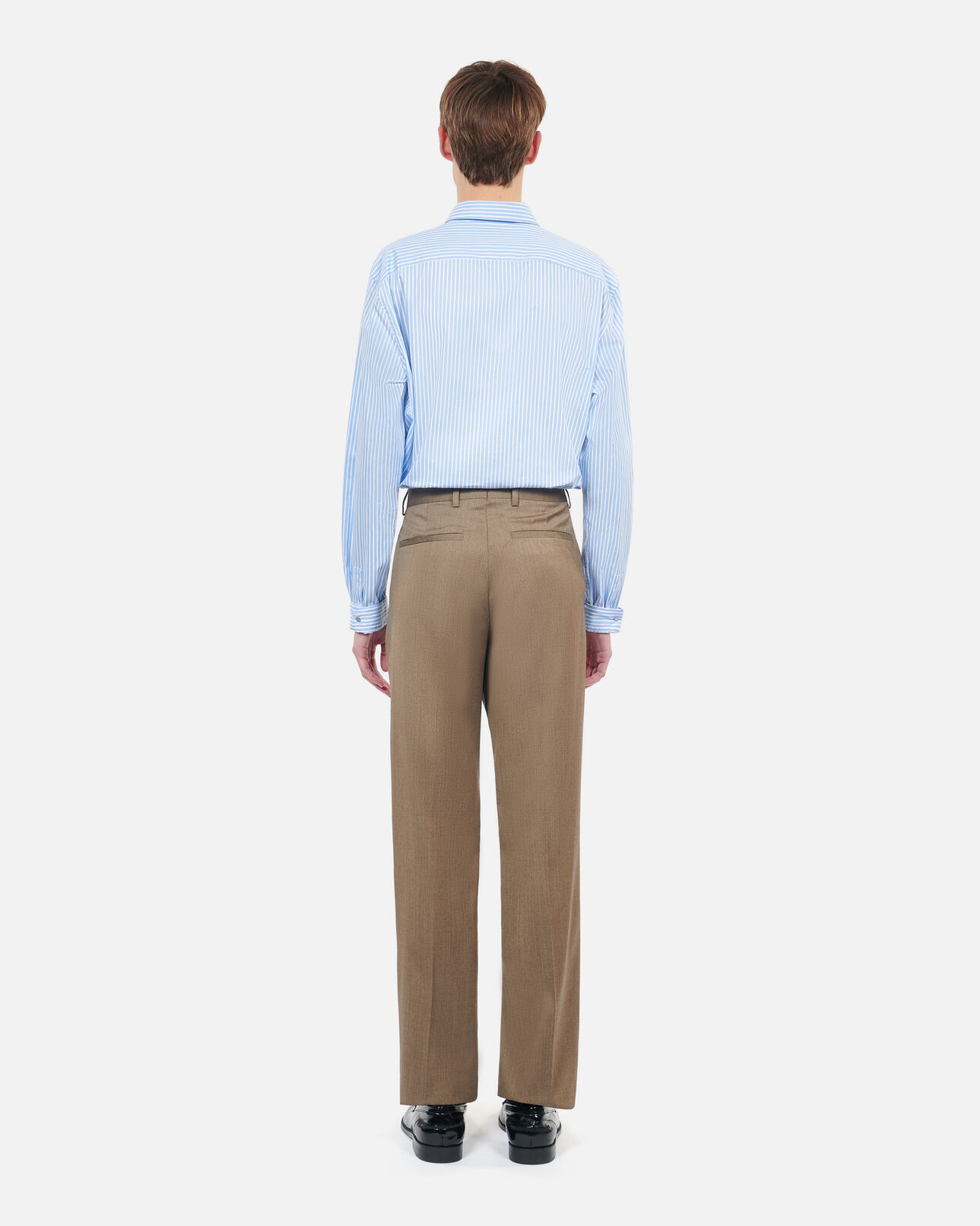 The Kooples MEN BROWN light brown wool suit trousers
