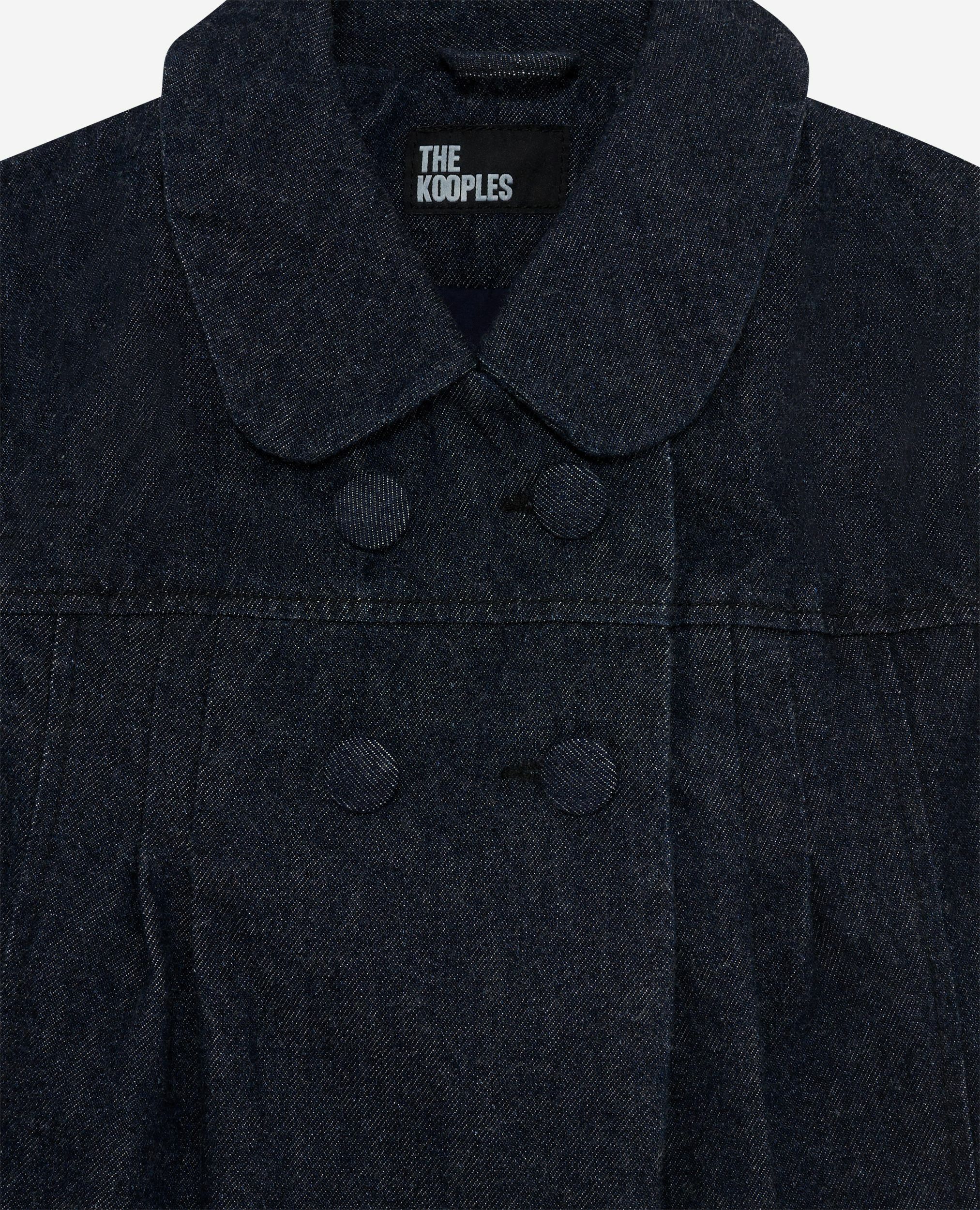 Short-sleeved jacket in dark blue denim, BLUE ELECTRIC, hi-res image number null