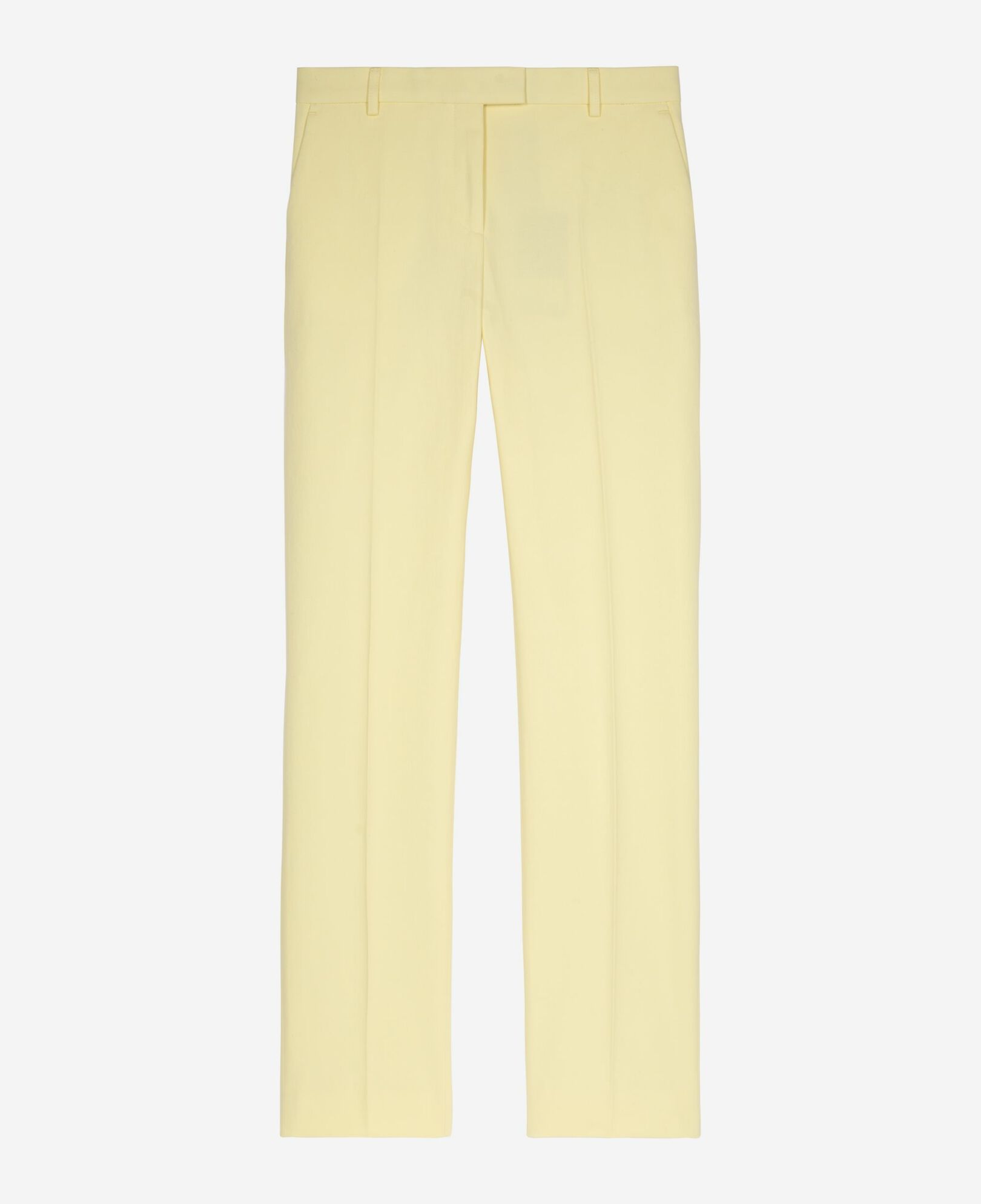 The Kooples WOMEN YELLOW wide-legged yellow cotton suit pants