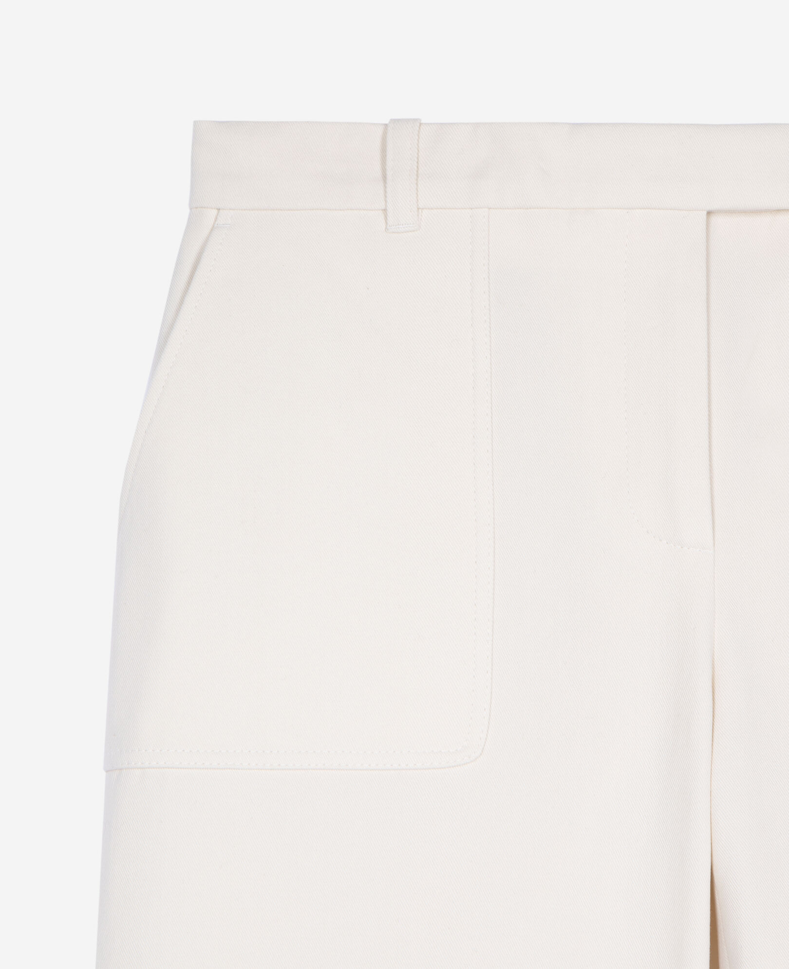 The Kooples WOMEN ECRU wide-leg ecru cotton pants