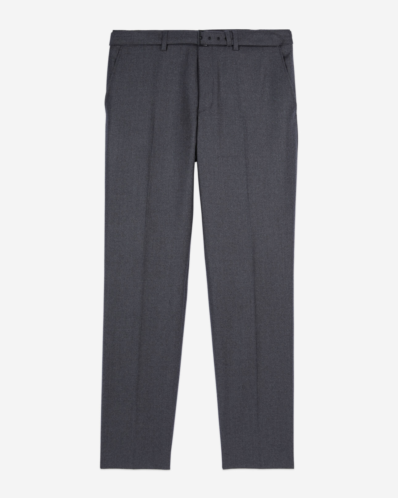 The Kooples MEN LIGHT GREY MEL/WHITE grey flannel suit trousers