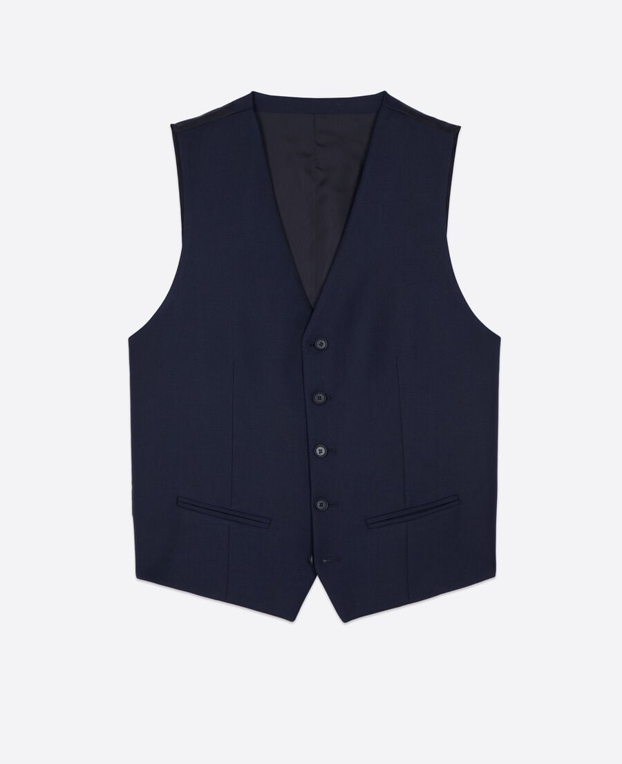 The Kooples MEN DARK NAVY navy wool suit vest