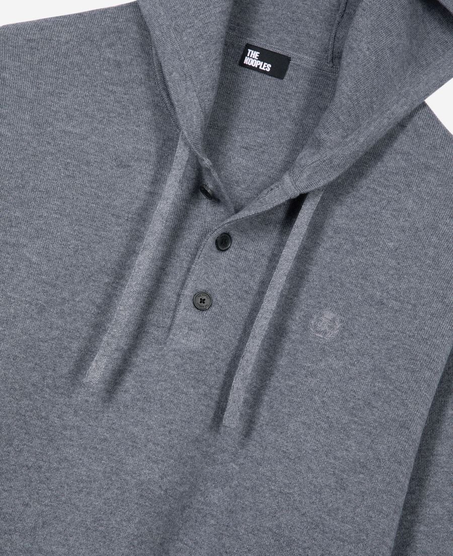 The Kooples MEN MIDDLE GREY MEL grey hoodie