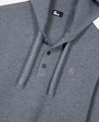 The Kooples MEN MIDDLE GREY MEL grey hoodie