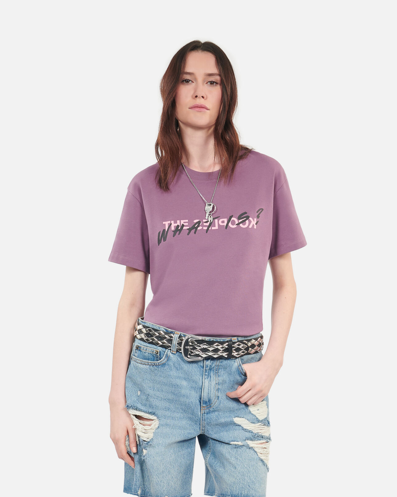 The Kooples FEMME PRUNE t-shirt what is violet 