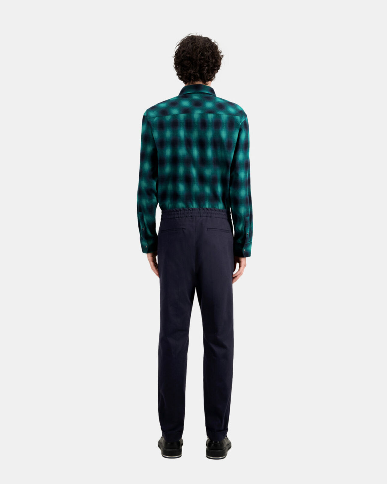 The Kooples MEN DARK NAVY cotton blue trousers