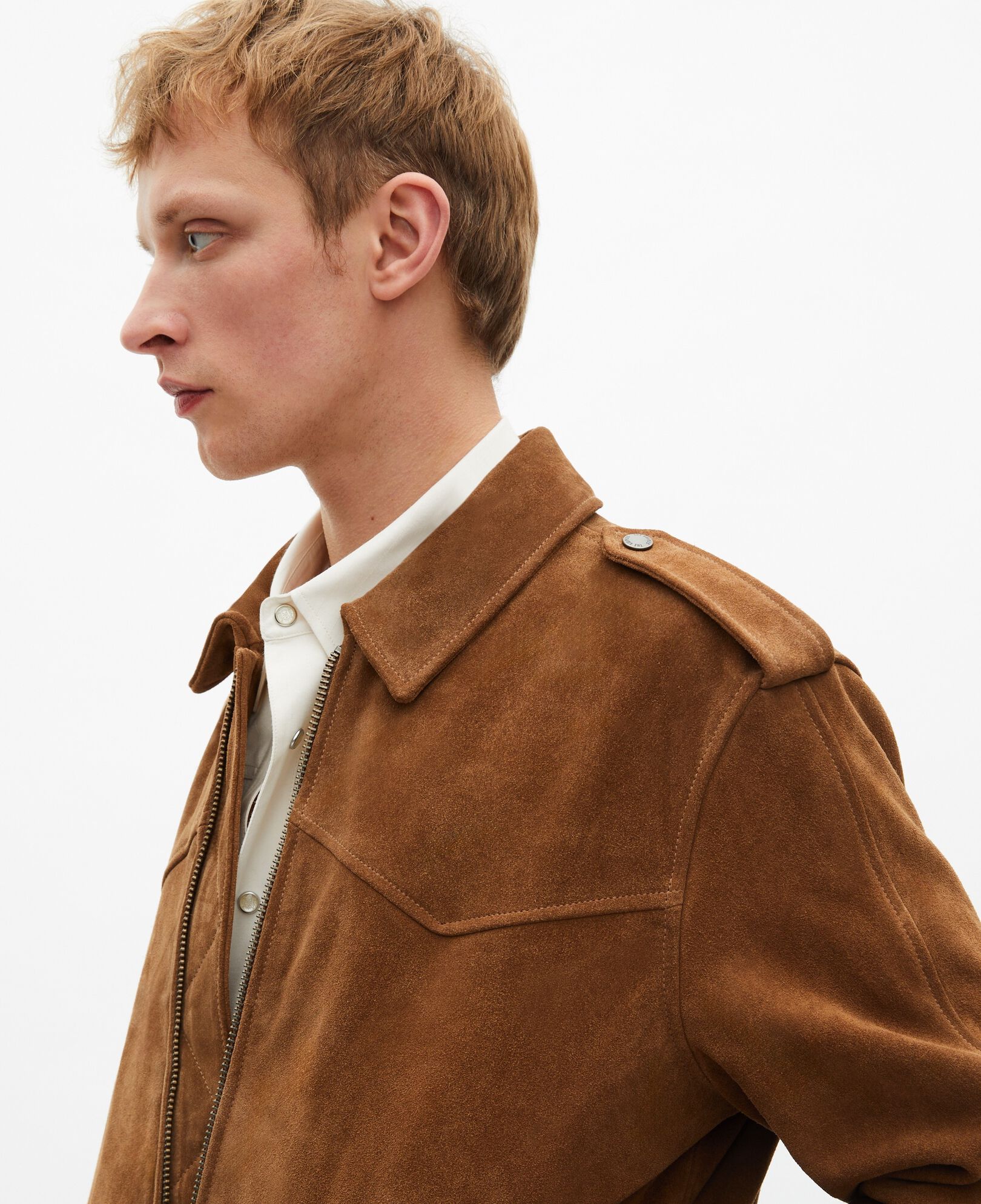 The Kooples MEN CAMEL camel suede jacket