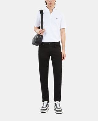 The Kooples H WHITE white pique cotton polo t-shirt