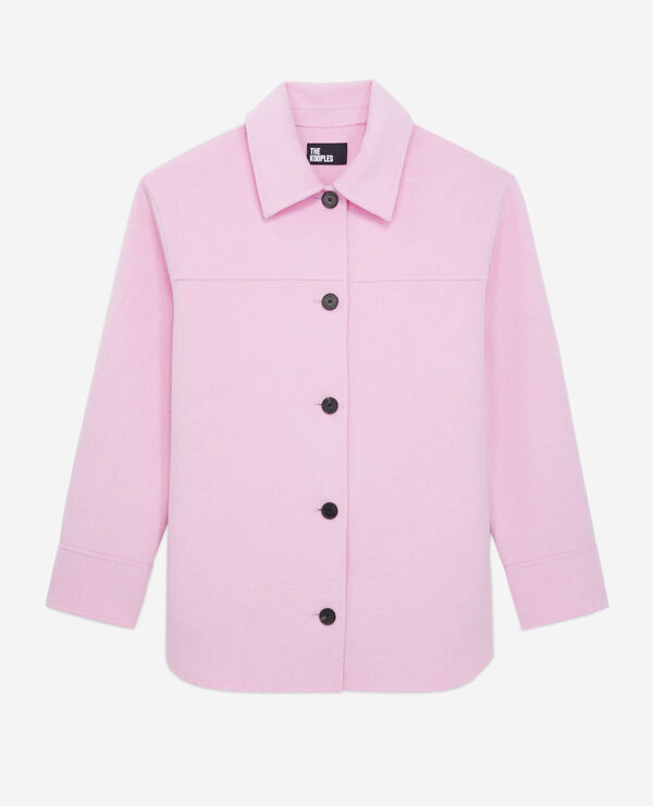 rosa hemdjacke aus wolle