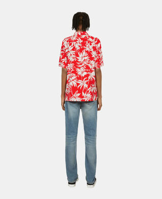 The Kooples MEN RED / WHITE printed short-sleeved shirt